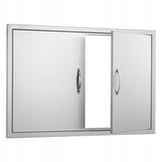DRZWI DOSTĘPOWE DO GRILLA VEVOR 990X660 MM PODWÓJNE STAL NIERDZEWNA PREMIUM