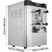 VEVOR KOMERCYJNA MASZYNA DO LODÓW 16-20L H 1400W STAL NIERDZEWNA LCD