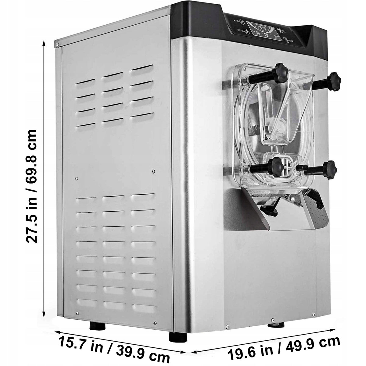 VEVOR KOMERCYJNA MASZYNA DO LODÓW 16-20L H 1400W STAL NIERDZEWNA LCD