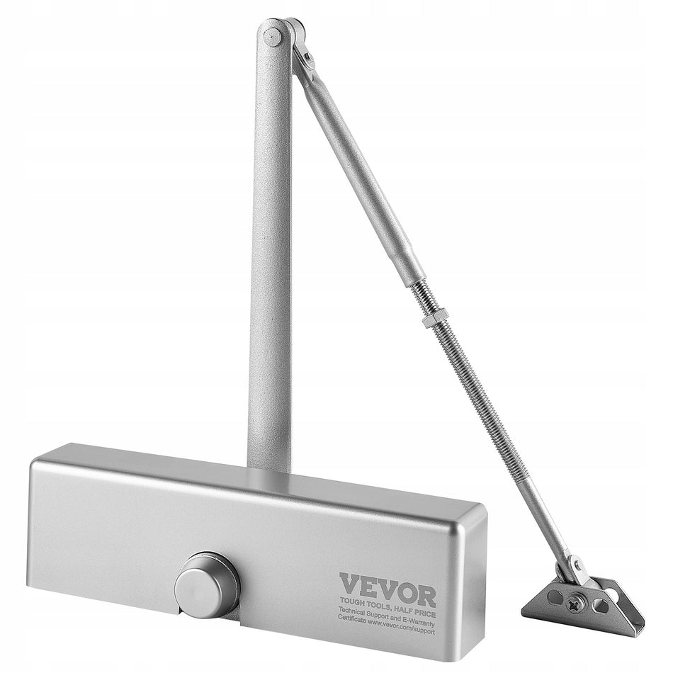 AUTOMATYCZNY ZAMYKACZ DRZWI VEVOR HYDRAULICZNY 120KG MOCNY SOLIDNY SREBRNY