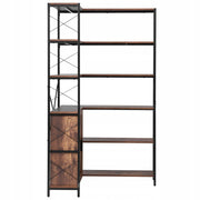 SOLIDNA PÓŁKA NAROŻNA VEVOR 6-POZIOMOWA Z DRZWIAMI METAL I MDF 180 CM