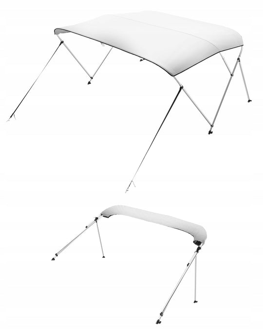 VEVOR POKROWIEC NA ŁÓDŹ BIMINI TOP 3 ŁUKI 600D ALUMINIUM WODOODPORNY UV
