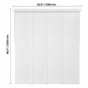 ZASŁONY PANELOWE VEVOR ROZSUWANA SZYNA 116-218 CM BIAŁE POLIESTER