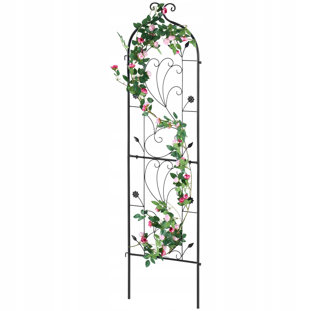 SOLIDNA METALOWA KRATKA VEVOR 38X152 CM NA ROŚLINY PNĄCE CZARNA PREMIUM