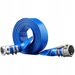 VEVOR WĄŻ PRZEMYSŁOWY 51 MM X 15 24 M PŁASKI PVC Z ZŁĄCZAMI CAMLOCK