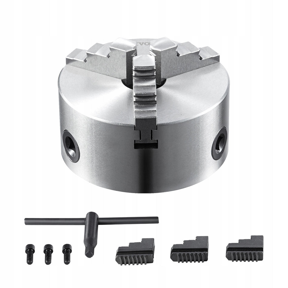 VEVOR UCHWYT TOKARSKI TRÓJSZCZĘKOWY 160 MM SAMOCENTRUJĄCY HT300 MOCNY