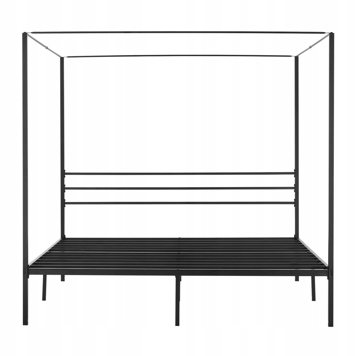 SOLIDNA RAMA ŁÓŻKA Z BALDACHIMEM VEVOR KING SIZE METALOWA CZARNA 800KG