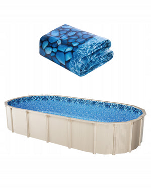 WYKŁADZINA DO BASENU OWALNEGO VEVOR 914X457X147 CM WINYLOWA TRWAŁA MOCNA