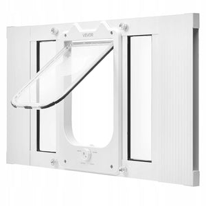 DRZWICZKI DLA KOTA VEVOR REGULOWANE 584-711 MM ALUMINIOWE BIAŁE MOCNE