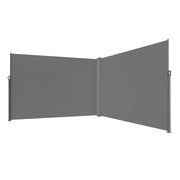 MARKIZA BOCZNA VEVOR 200X600 CM SZARA POLIESTER 180G MOCNA RAMA ŻELAZNA