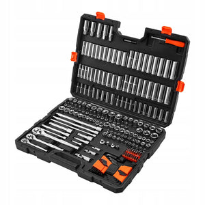 PREMIUM ZESTAW KLUCZY NASADOWYCH VEVOR 225 ELEMENTÓW 9 53 6 35 12 7 MM