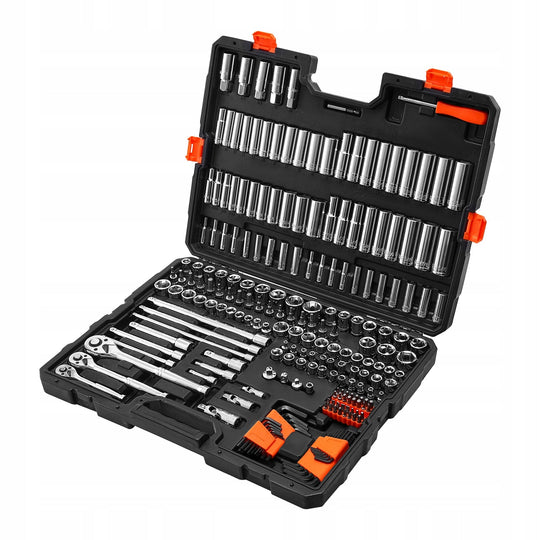 PREMIUM ZESTAW KLUCZY NASADOWYCH VEVOR 225 ELEMENTÓW 9 53 6 35 12 7 MM