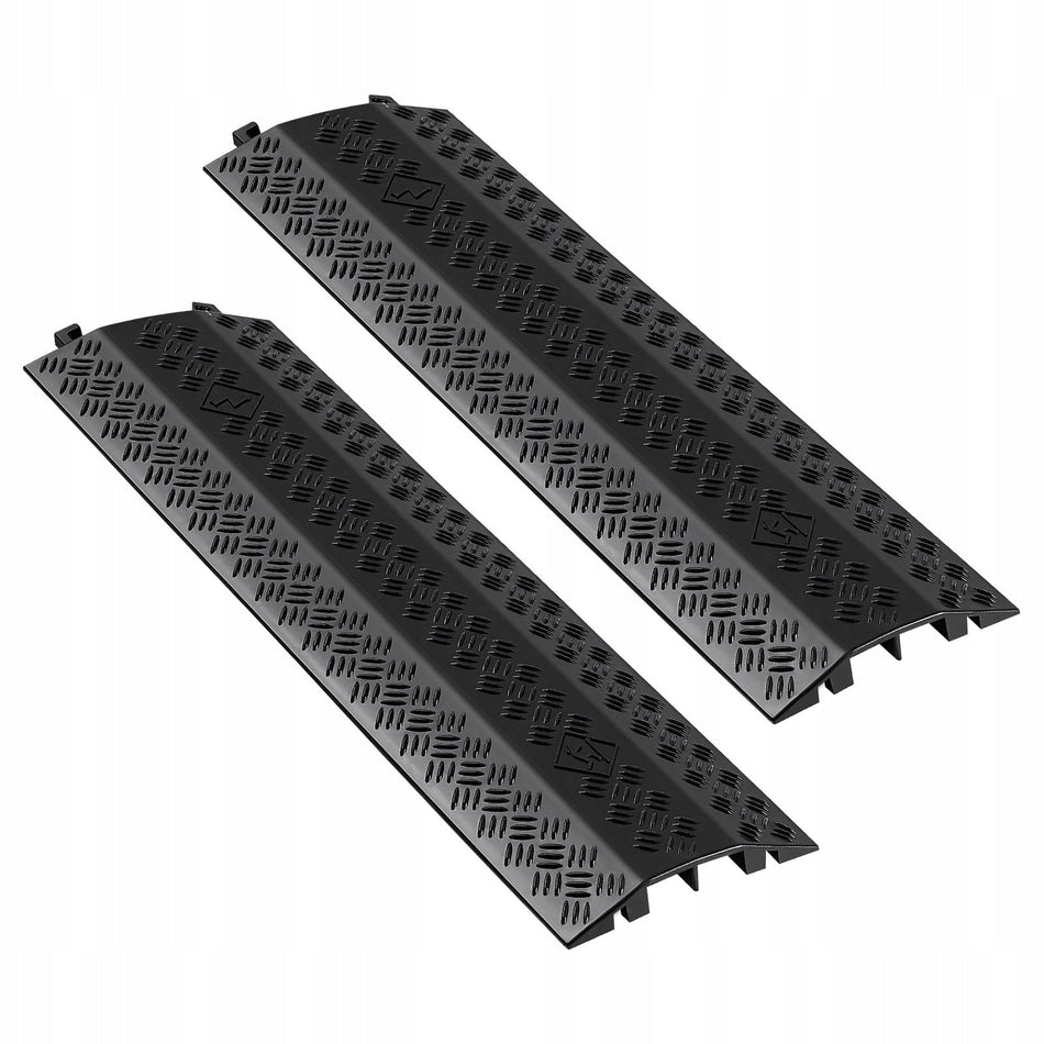 VEVOR OSŁONA KABLA 975 MM MOCNA NOŚNOŚĆ OSI 7938 KG 2 KANAŁY CZARNA