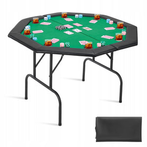 VEVOR SKŁADANY STÓŁ POKEROWY DLA 8 GRACZY 126 CM STABILNY SOLIDNY