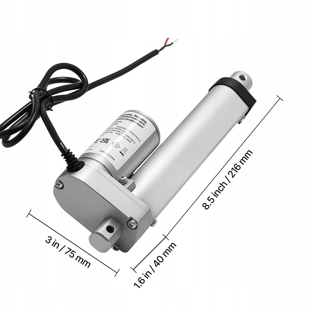 MOCNY NAPĘD LINIOWY VEVOR 12V 101.6MM 15MM S IP54 SILNIK LINIOWY PREMIUM