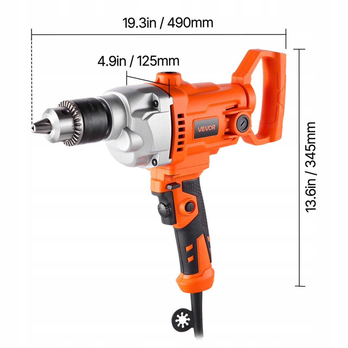 WIERTARKA ELEKTRYCZNA VEVOR 12 7 MM 1100W MIESZADŁO WIERTARKO-MIESZADŁO