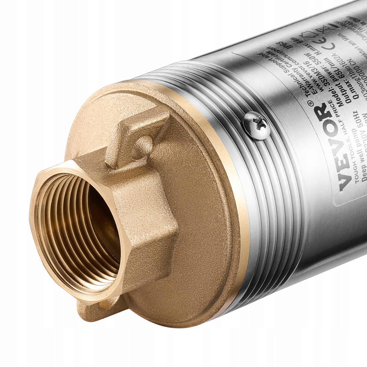 VEVOR POMPA GŁĘBINOWA 750W 65L MIN 64M WYSOKOŚĆ MOCNA STAL NIERDZEWNA IP68
