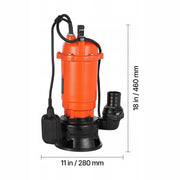 VEVOR POMPA ZANURZENIOWA 1500W 21000L H ŻELIWNA DO BRUDNEJ WODY