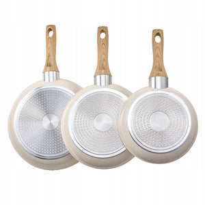 ZESTAW PATELNI VEVOR 3-CZĘŚCIOWY 20 24 28 CM ALUMINIOWY MOCNY