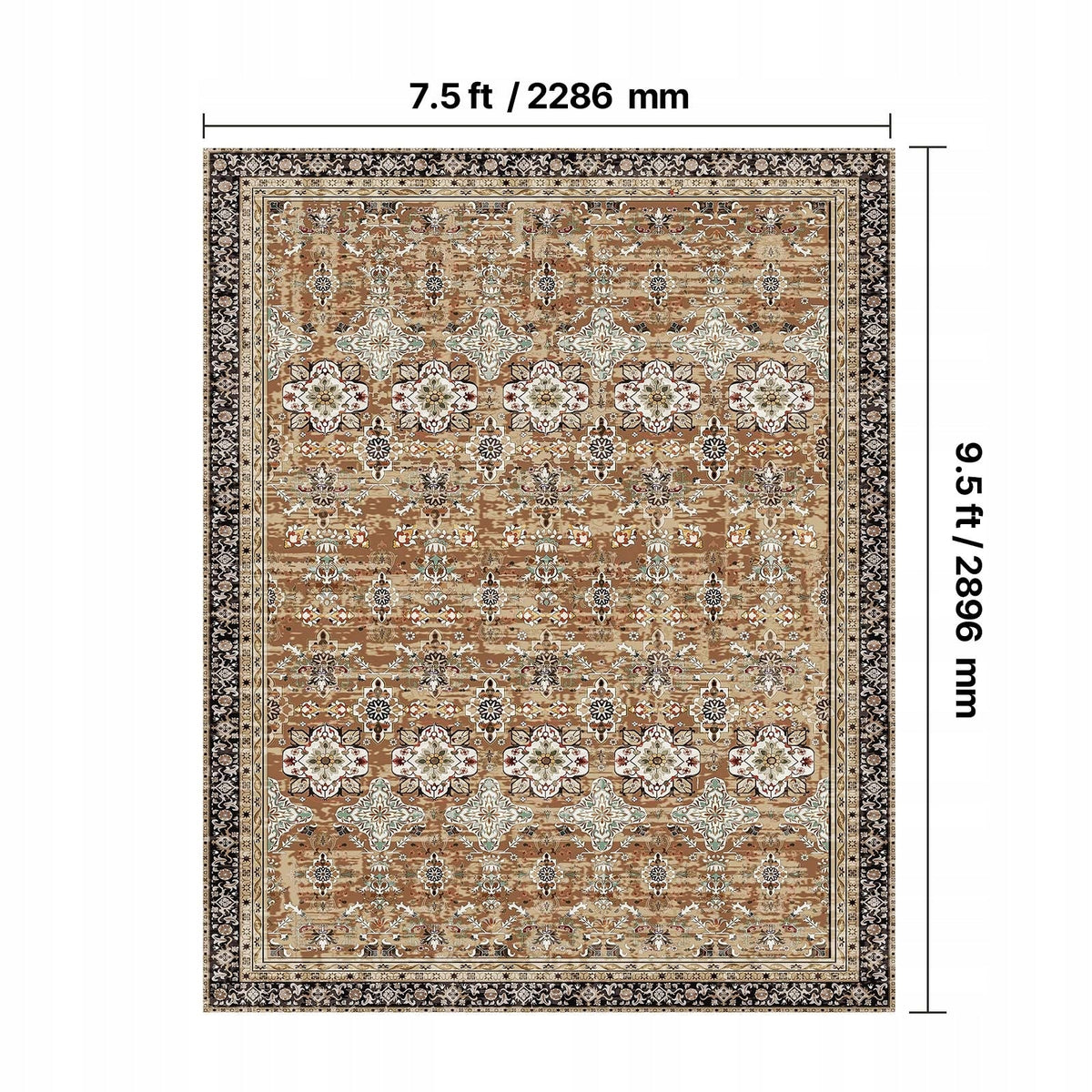 DYWAN DO SALONU VEVOR 2286X2896 MM KRÓTKIE WŁOSIE ZMYWALNY ANTYPOŚLIZGOWY