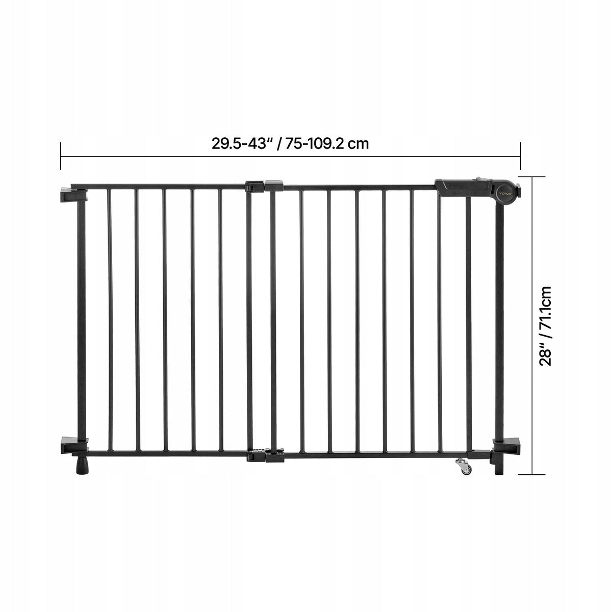 BRAMKA SCHODOWA VEVOR BABY GATE REGULOWANA 75-109 CM MOCNA BEZPROGOWA