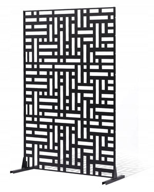 VEVOR EKRAN PRYWATNOŚCI METALOWY 120X50.8X193CM SOLIDNY NA ZEWNĄTRZ CZARNY