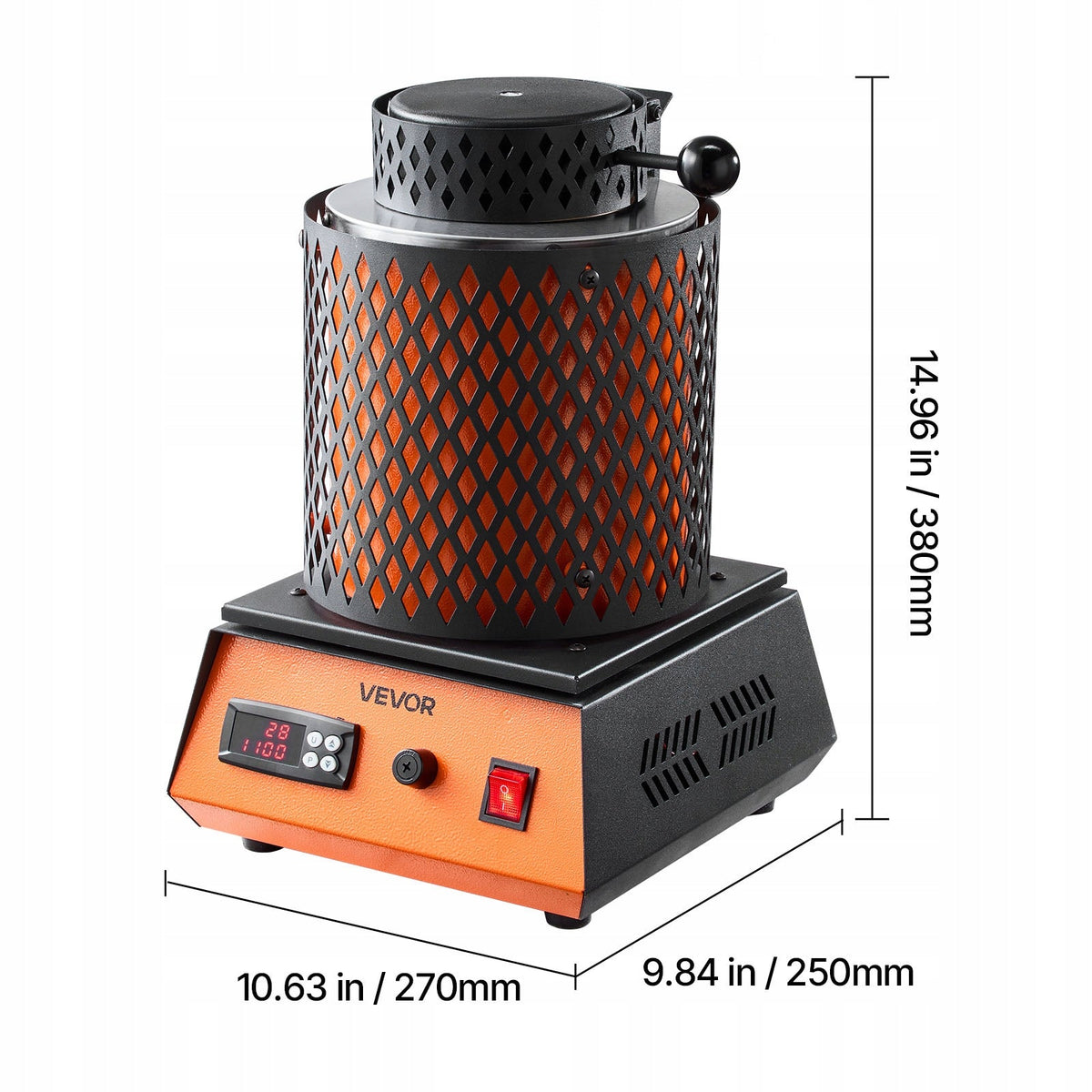 CYFROWY ELEKTRYCZNY PIEC DO TOPIENIA ZŁOTA VEVOR 1350W CERAMICZNY TYGIEL