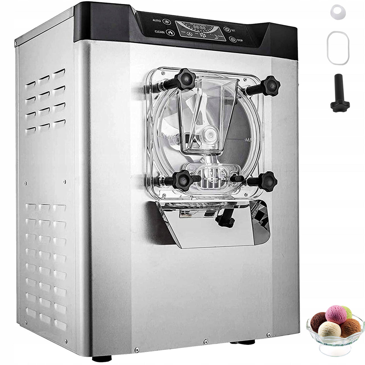 VEVOR KOMERCYJNA MASZYNA DO LODÓW 16-20L H 1400W STAL NIERDZEWNA LCD