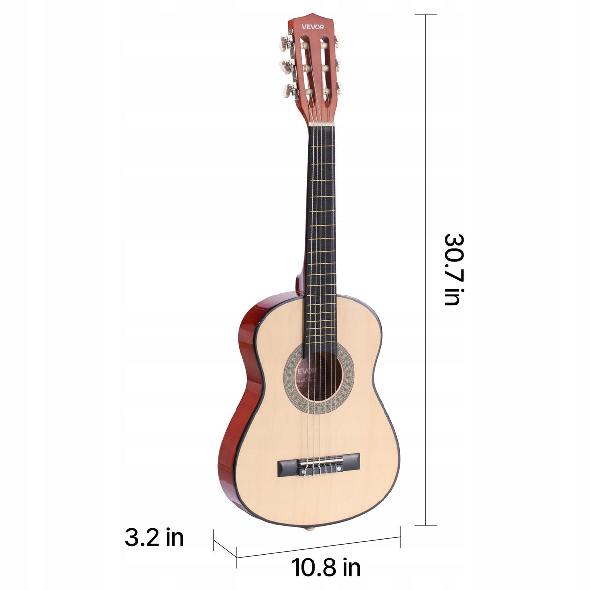 VEVOR GITARA KONCERTOWA 780 MM ZESTAW STARTOWY NAJLEPSZY DLA POCZĄTKUJĄCYCH