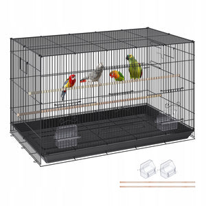 WOLIERA DLA PTAKÓW VEVOR 76X46X45CM SOLIDNA STALOWA KLATKA NA PTAKI PREMIUM