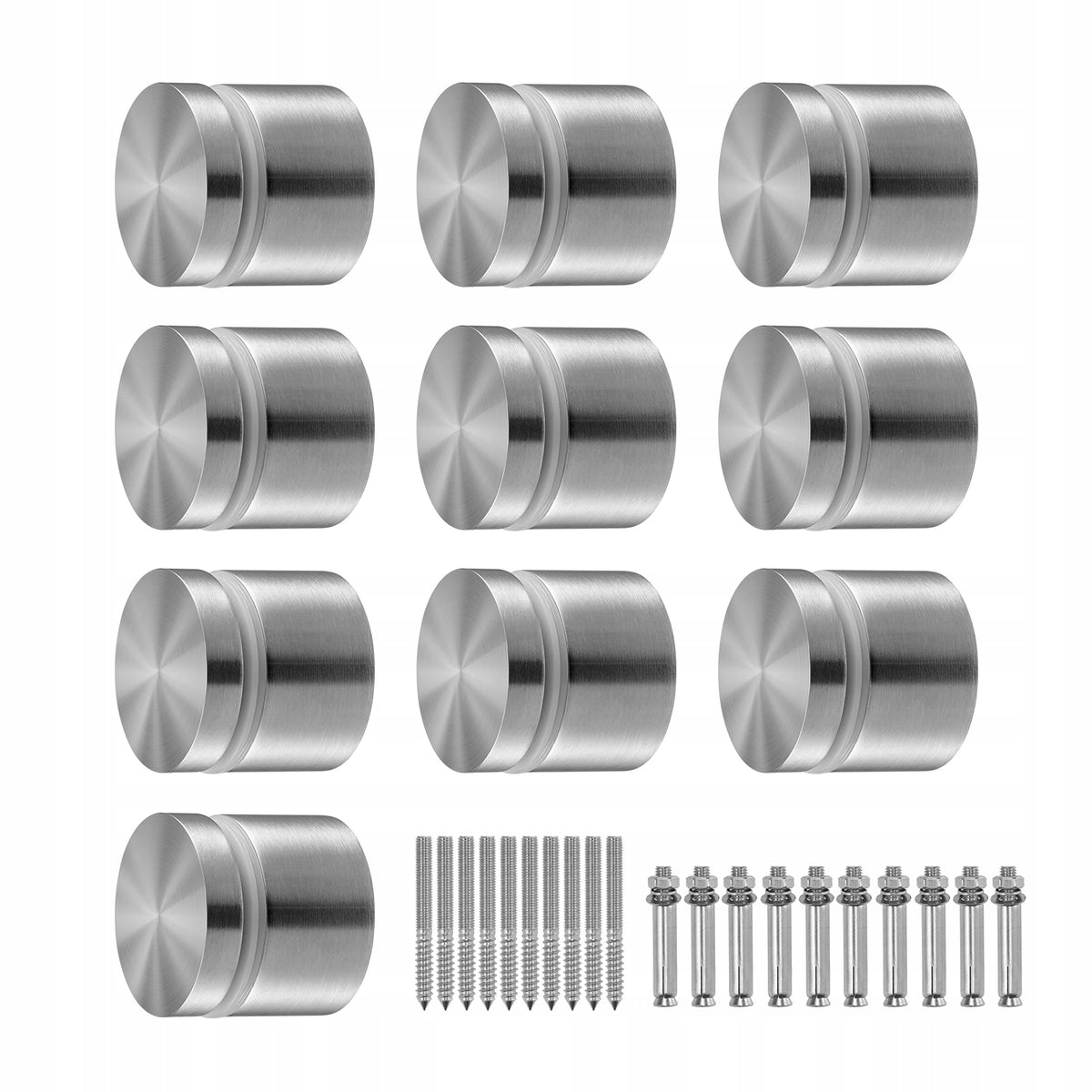 VEVOR ZACISK DO SZKŁA 10 SZT OKRĄGŁY UCHWYT BALUSTRADY STAL NIERDZEWNA 316