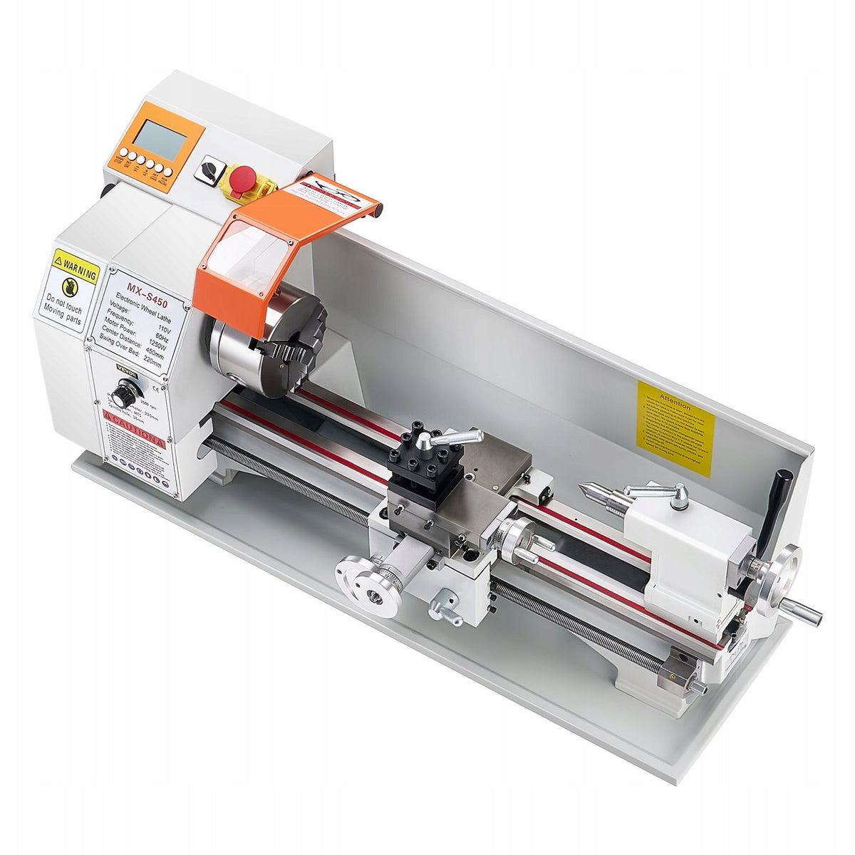 VEVOR TOKARKA DO METALU 220X450 MM STOŁOWA Z AUTOMATYCZNYM POSUWEM 1250W
