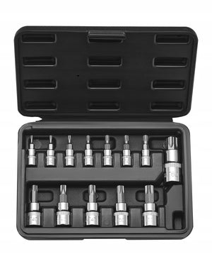 ZESTAW NASADEK TORX VEVOR 13 ELEMENTÓW T8-T60 STAL S2 CRV SOLIDNY CASE