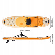 VEVOR NADMUCHIWANA DESKA DO PŁYWANIA SUP 304X84X15CM Z SIEDZISKIEM
