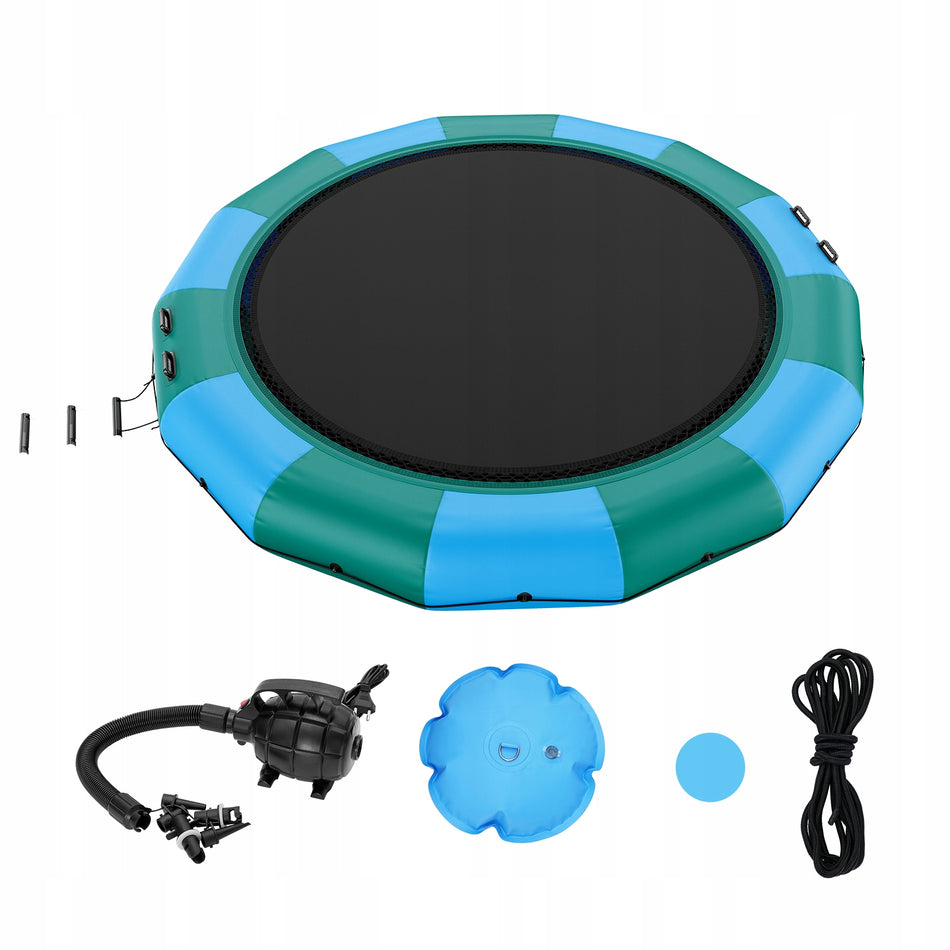 VEVOR DMUCHANA TRAMPOLINA WODNA 15FT PREMIUM WODOODPORNA TRWAŁA Z POMPĄ
