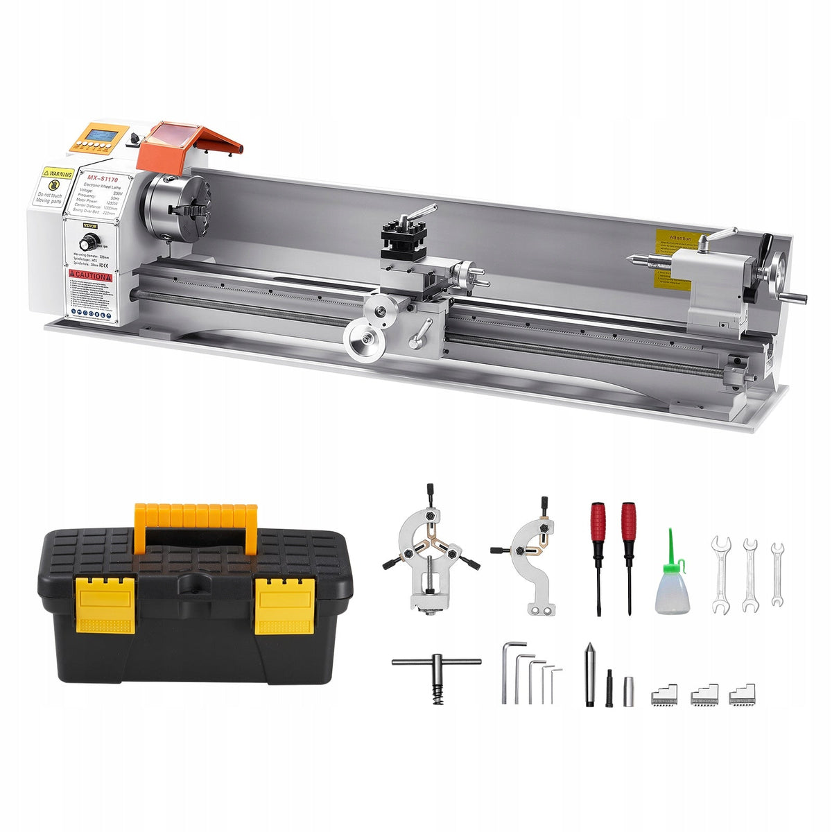 VEVOR TOKARKA DO METALU 220X1000 MM AUTOMATYCZNY POSUW 1250W BEZSZCZOTKOWY