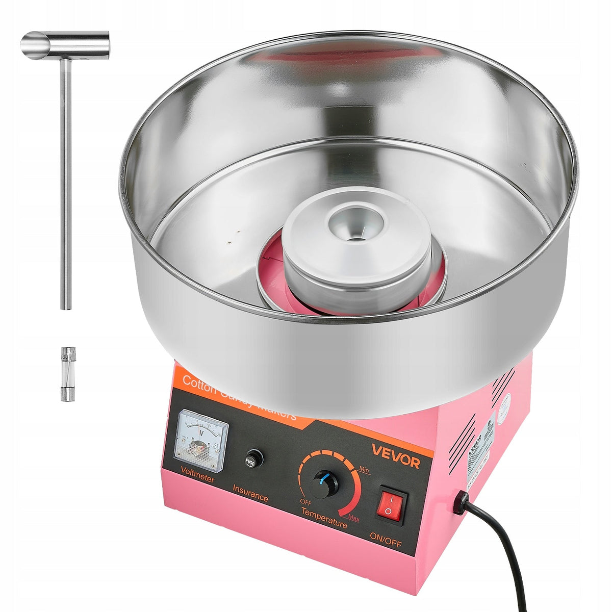 MASZYNA DO WATY CUKROWEJ VEVOR 1000W Z MISĄ ZE STALI NIERDZEWNEJ 38CM