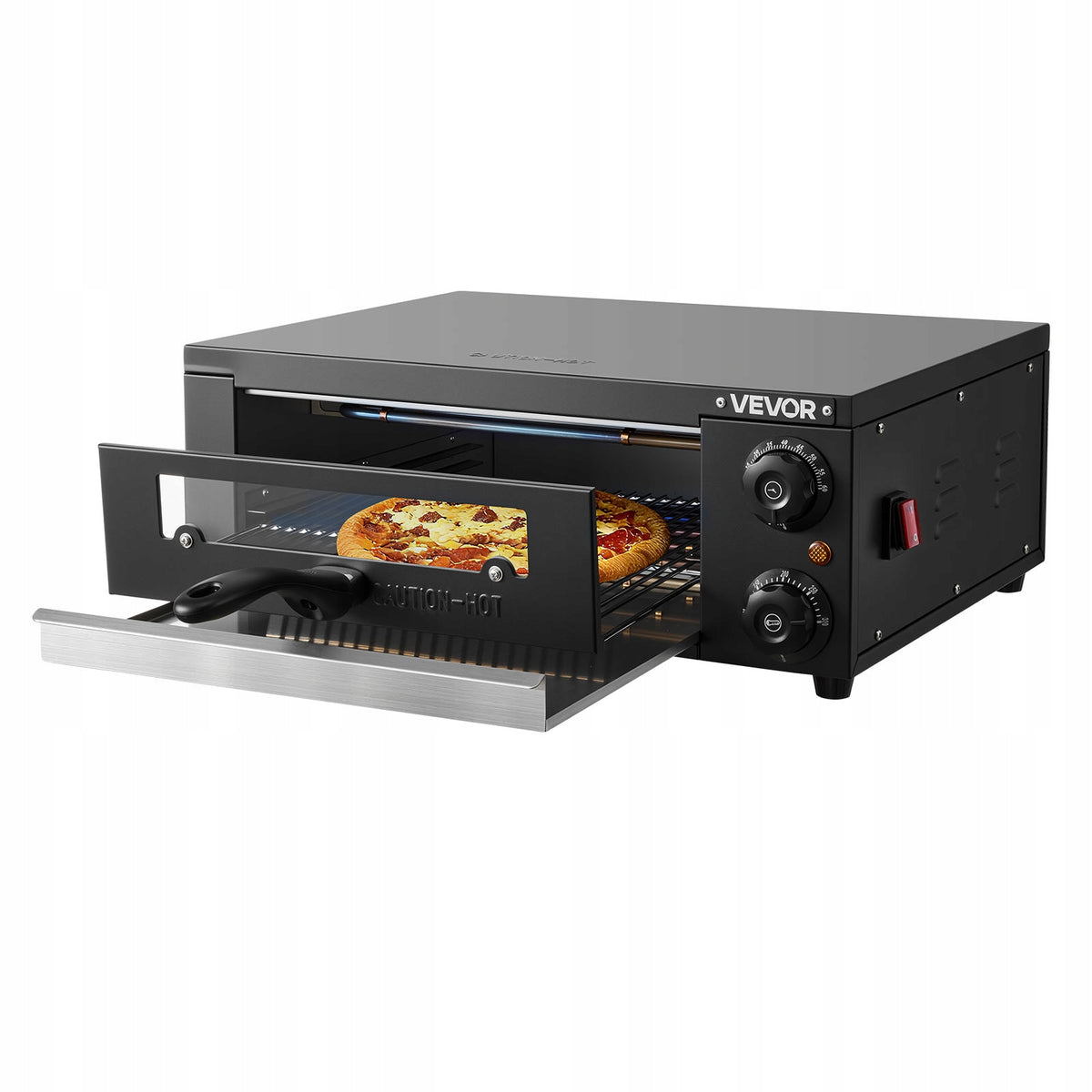 PROFESJONALNY PIEC ELEKTRYCZNY DO PIZZY VEVOR 30 CM 1450W 25-300 C STOŁOWY