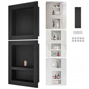 NISZA ŚCIENNA VEVOR 10X40 64X101 6 CM CZARNA TRÓJWARSTWOWA MOCNA DO