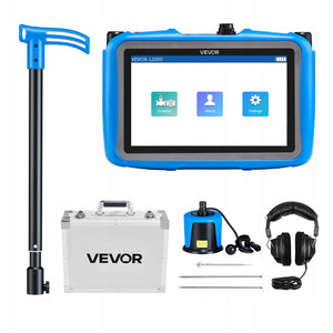 PROFESJONALNY DETEKTOR WYCIEKÓW WODY VEVOR 1HZ-10000HZ 7 CALI 8000MAH