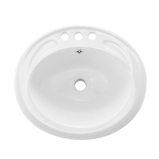 UMYWALKA VEVOR PÓŁWPUSZCZANA W BLAT OWALNA 485X425 MM Z PRZELEWEM PREMIUM