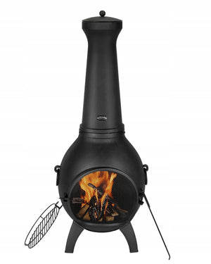 KOMINEK OGRODOWY VEVOR 52X50X130 CM MOCNY PALENISKO Z GRILLEM BBQ ALUMINIUM
