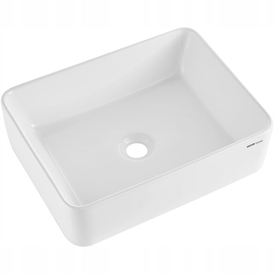UMYWALKA NABLATOWA PROSTOKĄTNA VEVOR CERAMICZNA 482X373X135 MM NOWOCZESNA