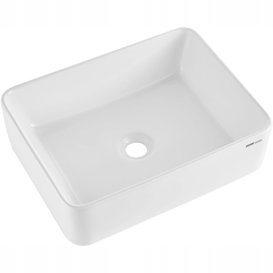 UMYWALKA NABLATOWA PROSTOKĄTNA VEVOR CERAMICZNA 482X373X135 MM NOWOCZESNA