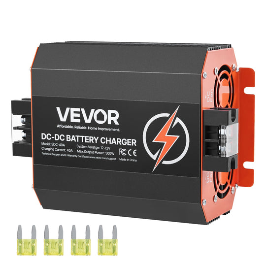 VEVOR ŁADOWARKA AKUMULATORÓW DC DC 12V 40A 500W KOMPAKTOWA MOCNA NAJLEPSZA