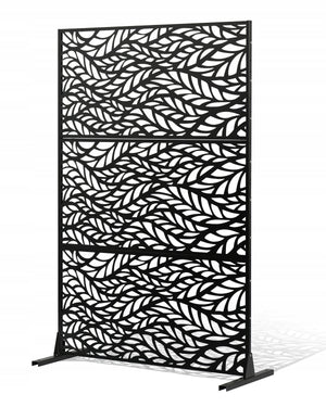 METALOWY PARAWAN VEVOR 3-CZĘŚCIOWY 120X50 8X183 CM CZARNY SOLIDNY EKRAN