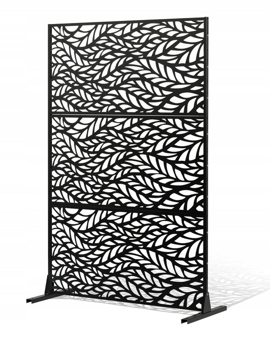 METALOWY PARAWAN VEVOR 3-CZĘŚCIOWY 120X50 8X183 CM CZARNY SOLIDNY EKRAN