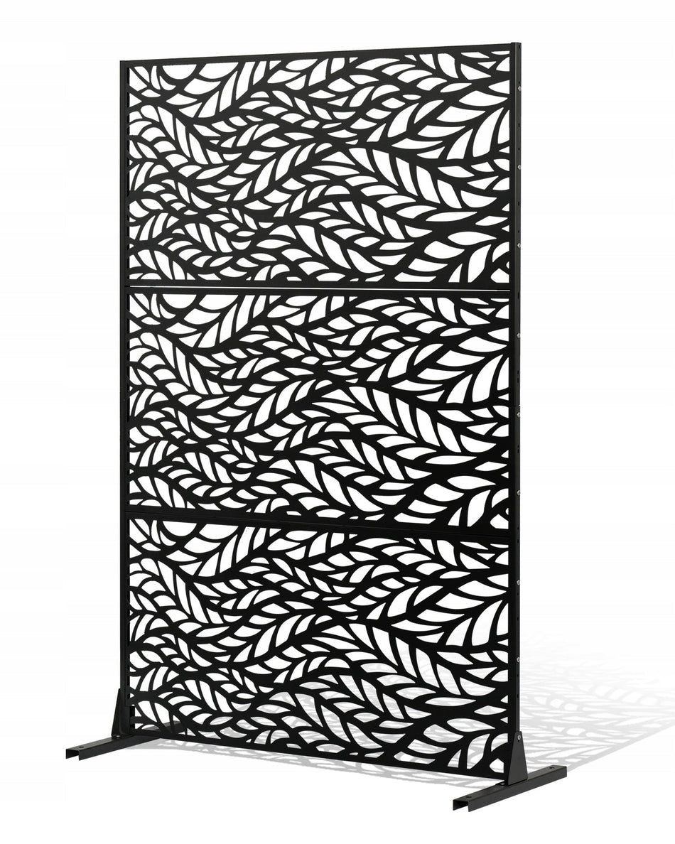 METALOWY PARAWAN VEVOR 3-CZĘŚCIOWY 120X50 8X183 CM CZARNY SOLIDNY EKRAN