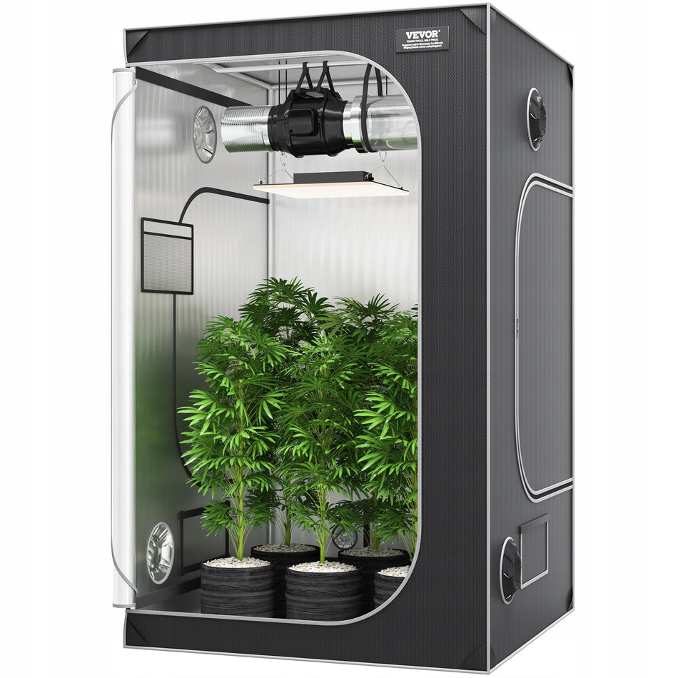 VEVOR GROW BOX 122X122X203 CM MOCNA STALOWA RAMA 22 MM PREMIUM NAMIOT DO
