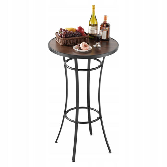 STÓŁ BAROWY VEVOR 600X600X1000 MM CZARNY METALOWY WYSOKI STÓŁ BISTRO